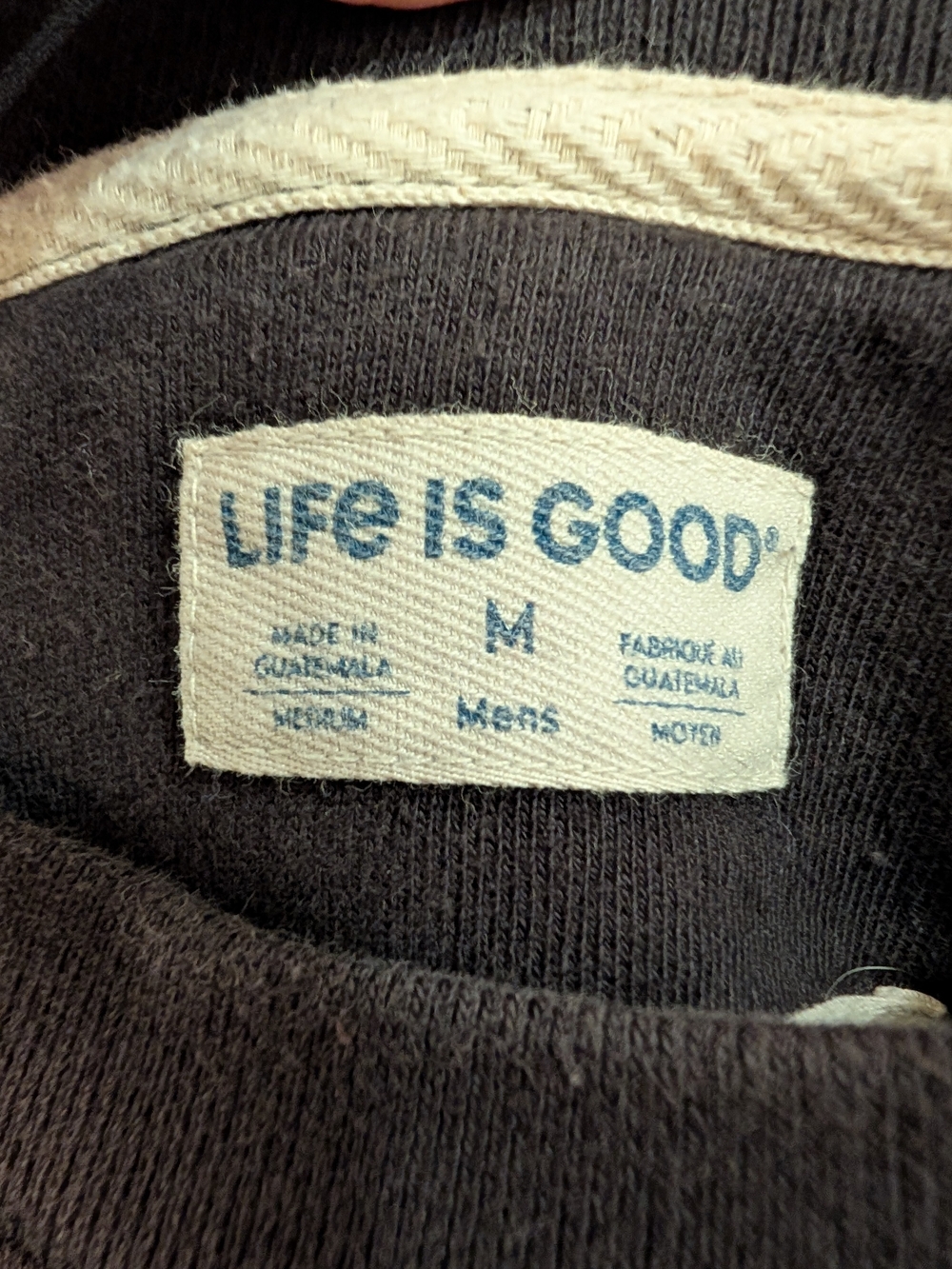 Life Is Good Black Men’s Crewneck Good Vibes Sweatshirt - heavy weight - Picture 5 of 6